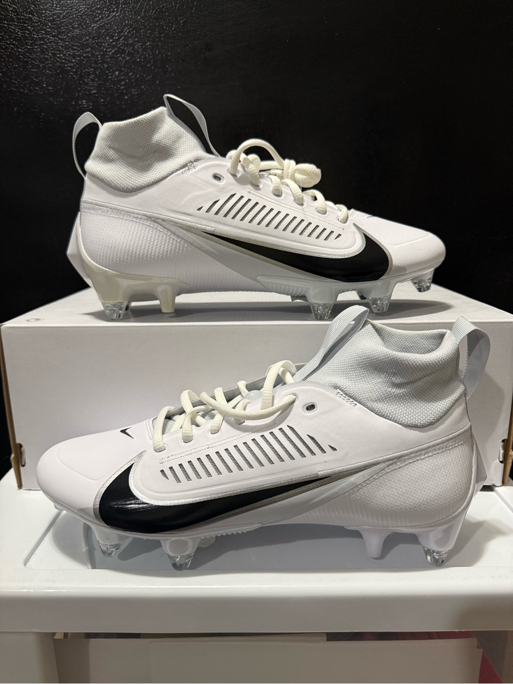 Nike Vapor Edge Pro 360 2 Detachable Football Cleats White FJ7023-100 Size 9.5